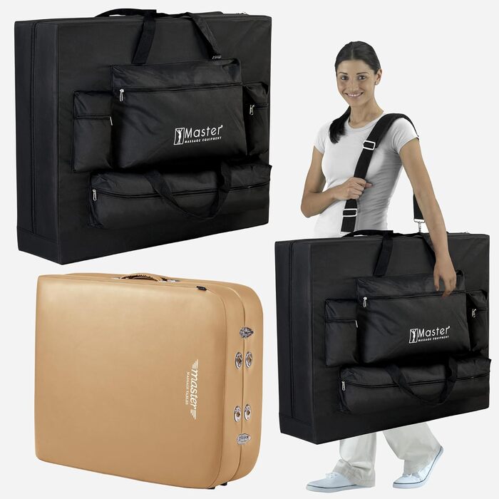 Складаний масажний стіл Master Massage Phoenix 71 см з підігрівом ThermaTop, косметологічна масажна кушетка, масажне ліжко з електронагрівом, світло-коричневий