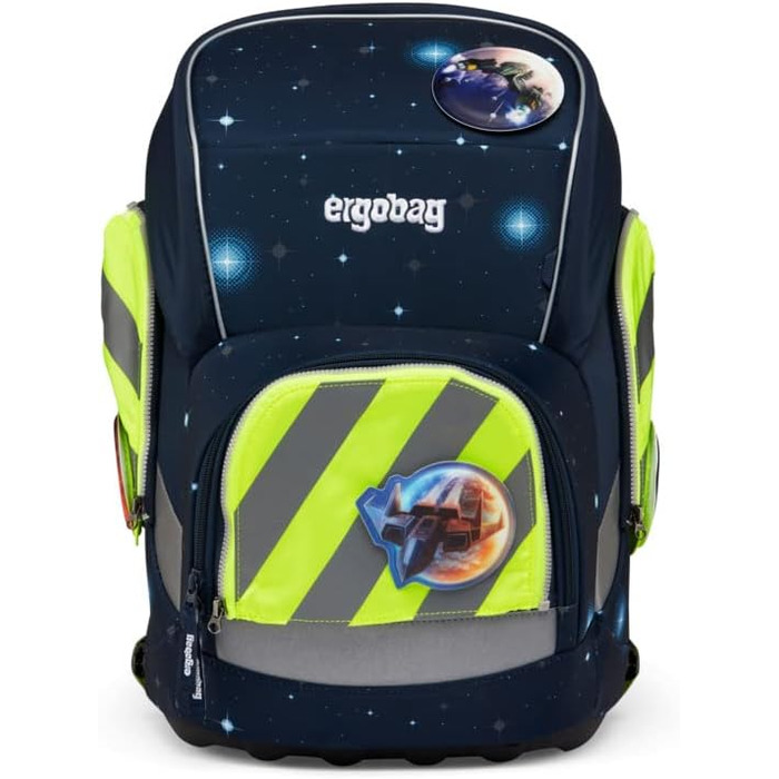 Комплект безпеки ergobag з відбивачами для рюкзаків pack, cubo, cubo light (жовтий, 3 шт, універсальний розмір, після липня 2019)