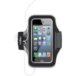 Спортивний чохол на руку Belkin Slim-Fit Plus з відділенням для кабелю, для iPhone 5/5s/5c, чорний