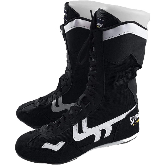 Жіночі боксерські кросівки High Top для кікбоксингу та боротьби, чорні, 38 EU