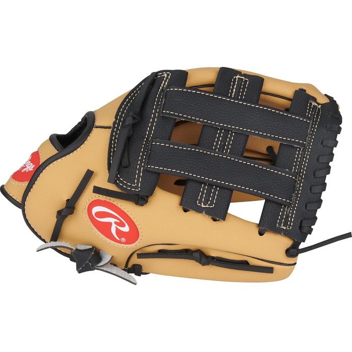 Рукавичка бейсбольна Rawlings Spieler Serie T-Ball / Юніорська (22.9-29.2 см) для правої руки, колір: верблюжий / чорний