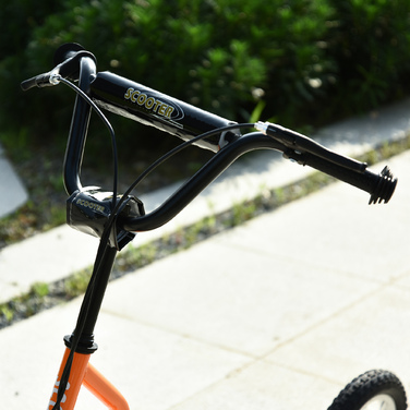 Дитячий самокат HOMCOM від 5 років Kick Scooter City Scooter з пневматичною шиною 16 дюймів Передній 12 дюймів Задній Помаранчевий 135x58x88-94 см