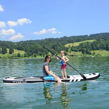 Надувний SUP Board (Stand Up Paddle Board) для веслування, чорний, 305 см