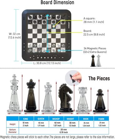 Електронна шахівниця P6 Smart Chess Board з LED, магнітне шахове комп'ютерне поле для дітей і дорослих