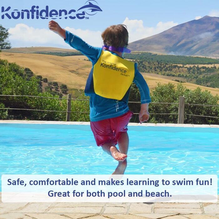 Дитячий жилет Konfidence Scoot The Clownfish - преміум якість, регульована плавучість, 4-5 років
