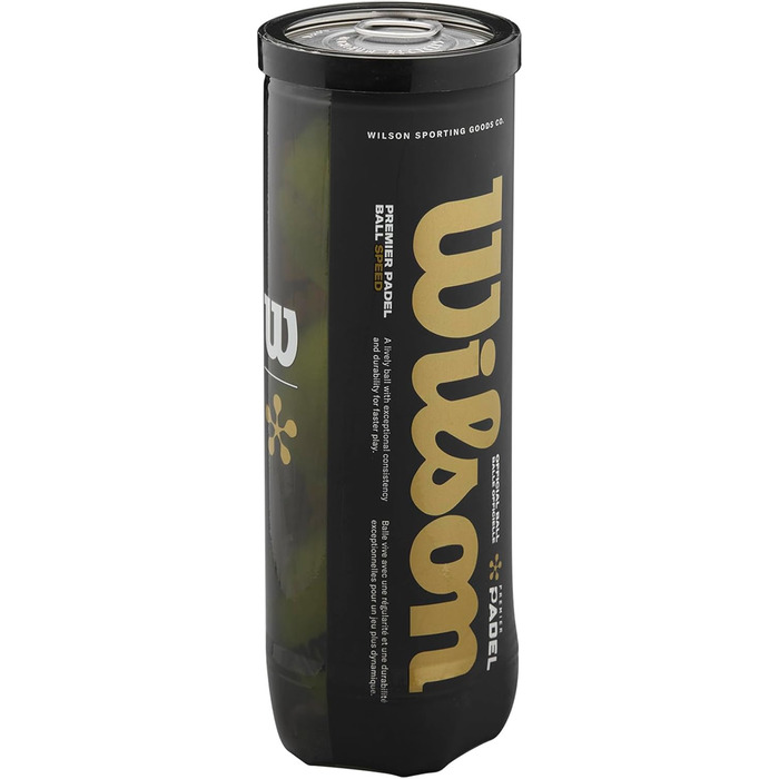 Набір м'ячів для падел-тенісу Wilson Premier, жовті, 1 шт.