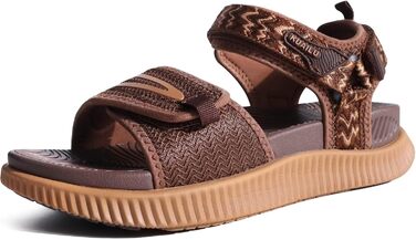 Зручні трекінгові сандалі KuaiLu для жінок: ортопедичні, для плоскостопості, піші прогулянки, літо, відкриті пальці, регульовані на липучках (39 EU, Коричневий)