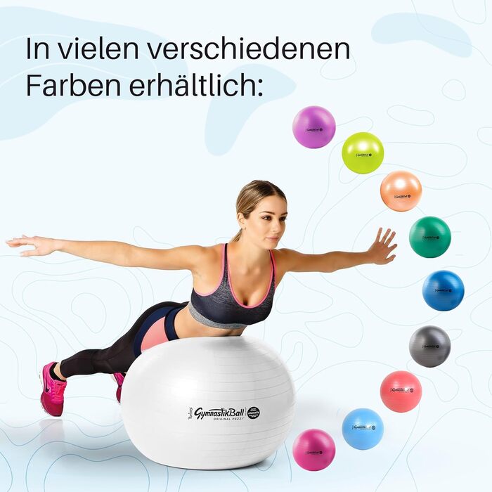 Гімнастичний м'яч PEZZI MAXAFE 65 см з насосом, зелений