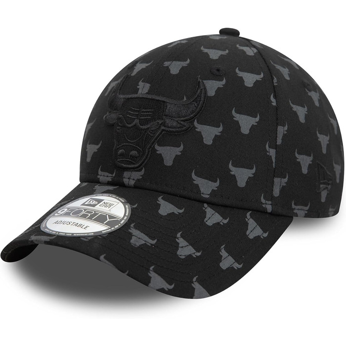 Кепка New Era NBA 9Forty Chicago Bulls, регульована, з вигнутим козирком, офіційний логотип, універсальний розмір