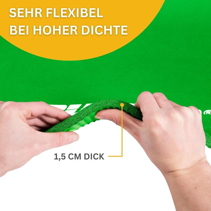 Килимок для тренувань Muawo Premium: фітнес, йога, гімнастика | неслизький, товстий, довгий | 190 x 60 x 1,5 см