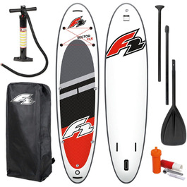 Надувна SUP-дошка F2 Sector Red 11.5, комплект з веслом, насосом і сумкою