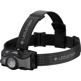 Ledlenser MH7 Outdoor - налобний ліхтар, чорний/сірий, акумуляторний, 600 люмен, регульований, до 60 годин роботи, червоне світло, живлення від 2xAA, блокування транспортування