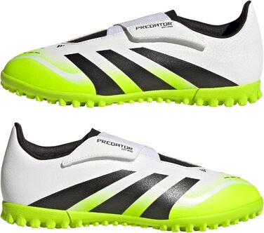 Дитячі футбольні бутси adidas Predator Club Hook and Loop для газону, розмір 35 EU, білий/чорний/лимонний, унісекс