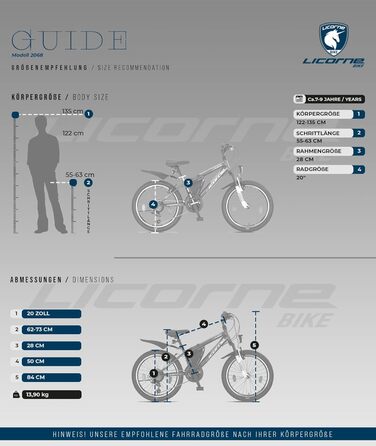 Гірський велосипед Licorne Bike Premium 20 дюймів, 18/21 швидкостей, для дівчат, хлопців, жінок і чоловіків
