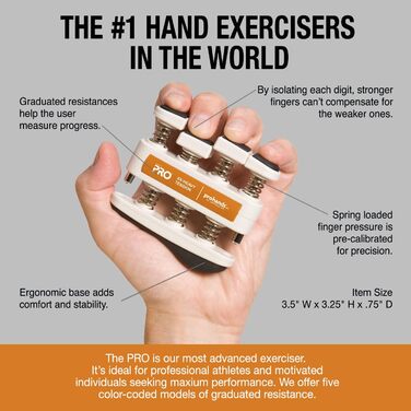 Гріп Мастер Про Едішн: тренажер для рук та пальців, велика напруга, 5.9 кг, помаранчевий