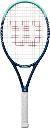 Тенісна ракетка Wilson Ultra Power 100 для дорослих, синьо-бірюзова, розмір ручки 4-1/4 (2), унісекс