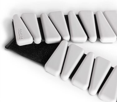 Браслети-ваги Fitfiu Fitness Rectangular Wrist - Набір 2 шт по 0,5 кг, біле м'яке силікон, для зап'ястя та щиколотки