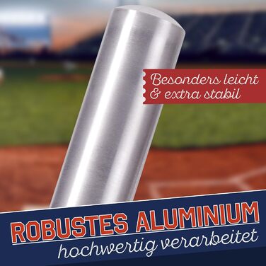 Бейсбольна бита: дерев'яна або алюмінієва, міцна, з неслизькою ручкою, 81 см (срібна, алюміній)