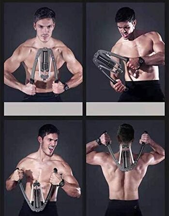 Гідравлічний тренажер для пресу та грудей LEJIEYIN Power Twister, 10-200 кг, для дому, синій