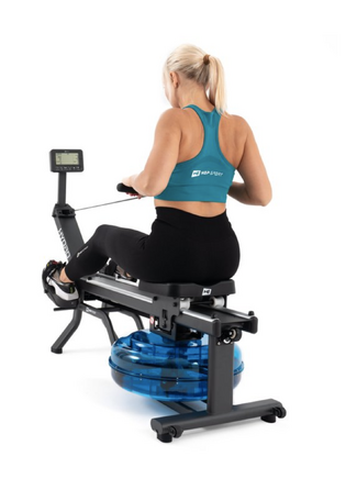 Гребний тренажер Hop-Sport HS-160WR Hydro з водним опором + мат