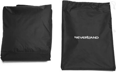 Накладна для мотоцикла NEVERLAND - захисний чохол-гараж для мотоцикла, водовідштовхувальний, сонцезахисний, 210D Oxford, 2000PA, 220x95x110 см, чорний