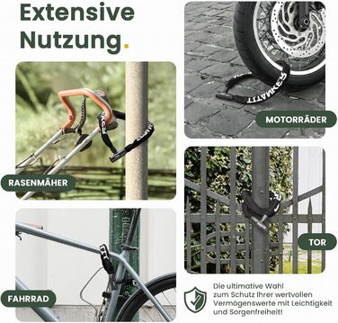 Замок для велосипеда Titanker, висока безпека, ланцюговий замок для дітей, проти крадіжок, з 2 ключами, 950мм x 6мм