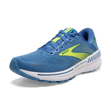 Brooks Adrenaline GTS 22 – жіночі кросівки для бігу з підтримкою (35.5 EU, Сріблясто-блакитно-зелені)