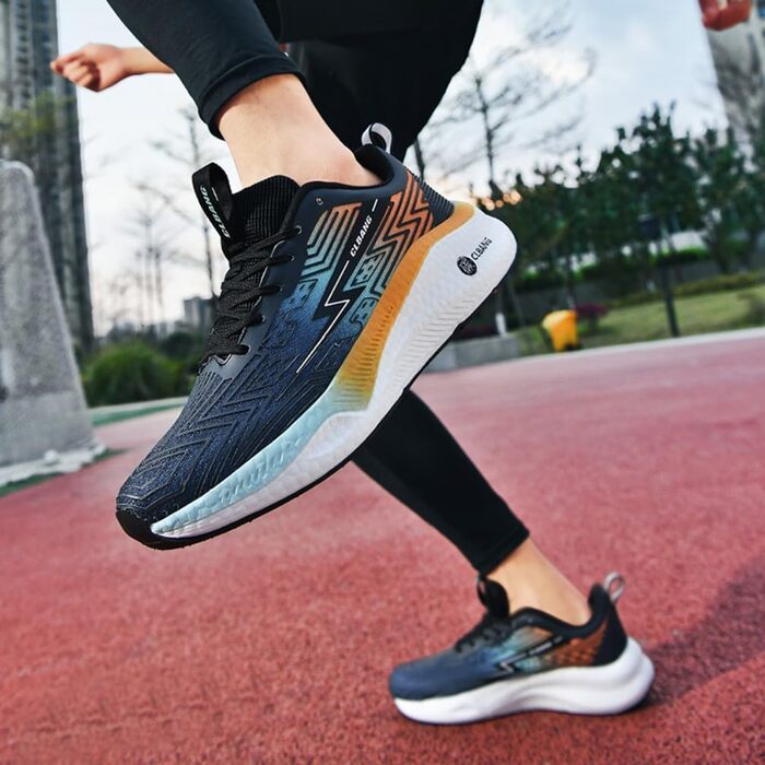Кросівки для бігу та повсякденного носіння: чоловічі та жіночі, легкі, дихаючі, для фітнесу, тенісу, розмір 35-45, чорний колір