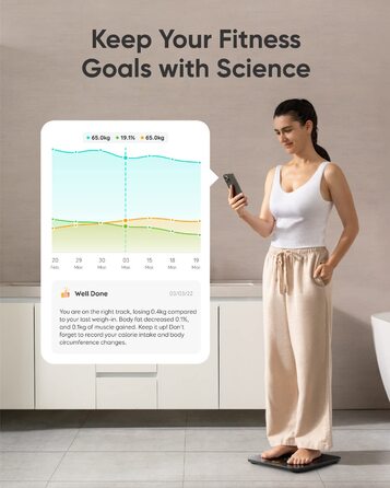 Розумні ваги eufy by Anker P3 з Wi-Fi, 3D-моделлю тіла, аналізом складу, 16 показниками, вимірюванням пульсу, BMI, Bluetooth, додатком