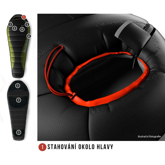 Сплячий мішок Husky Dinis -10°C, 940g, унісекс, для дорослих (жінок та чоловіків)