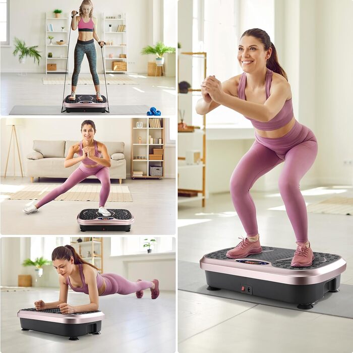 Вібраційна платформа TLGREEN 99 рівнів, 5 програм, для дому, тренувальні стрічки, спалювання жиру та нарощування м'язів
