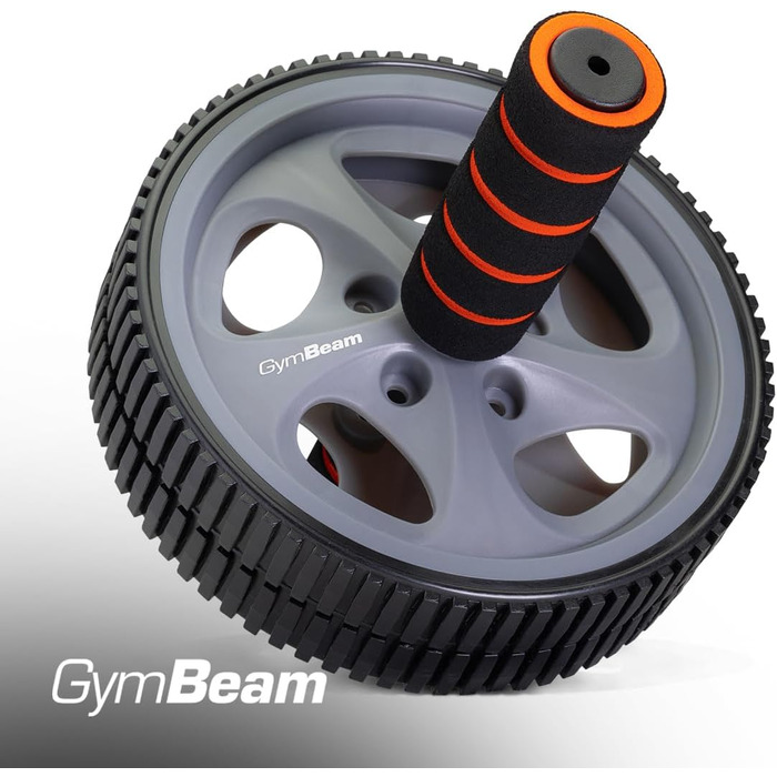 Ролер для пресу GymBeam - тренажер для м'язів живота, неслизькі ручки, для комплексних тренувань, ефективний фітнес-інвентар для дому, спортзалу та в дорогу