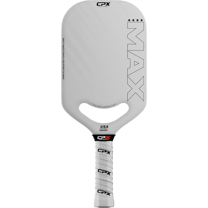 Pickleball-Paddel CPX MAX Series: Вуглецеве волокно, T700, професійна якість, довга форма, 14 мм ядро, зручний захват, довговічний, дизайн Chicago
