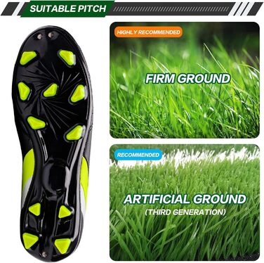 Дитячі футбольні бутси FG для хлопчиків та дівчаток, розмір 32 EU, чорний, модель S2116