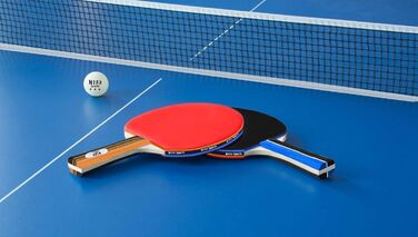 Набір для пінг-понгу: 4 професійні ракетки, розтягуване сітка, 6 м'ячів, сумка - для гри в приміщенні та на вулиці