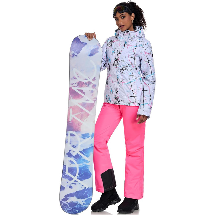 Комплект зимового одягу HOTIAN Daen: водонепроникний, вітронепроникний, для катання на лижах та сноуборді, походів та альпінізму (M, 2 кольори + рожевий)