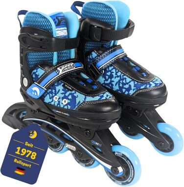 Дитячі ролики Best Sporting Kinder I Rollschuhe, регульовані, з гальмом, 4 колеса, зелено-чорні/синьо-чорні