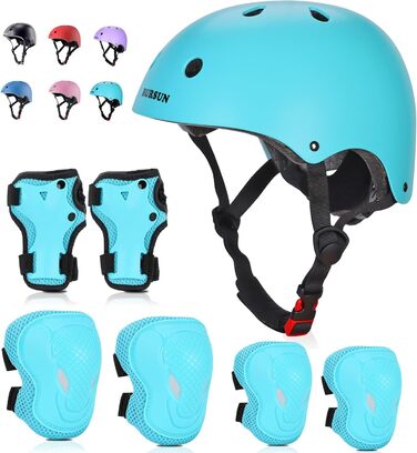 Дитячий шолом Kinder: для велосипеда, ролера, скейтборда (2-16 років), Aqua Set