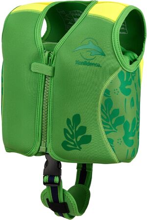 Дитячий жилет для плавання Konfidence Maui Green S (2-3 роки, 15-19 кг) | Безпечний, регульований, CE-сертифікат