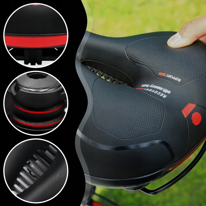 Велосипедне сідло Edibazzar: комфортне пінопластове з вентиляцією, 200 мм