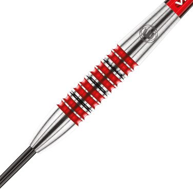 Дротики для дартсу WINMAU Diablo 26 г, сталева вістря, вольфрам, з оперенням та стержнями, професійні