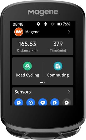 Велокомп'ютер Magene C506 з GPS, кольоровим сенсорним екраном, навігацією, водонепроникний, бездротовий, WiFi та Bluetooth, для велотренувань