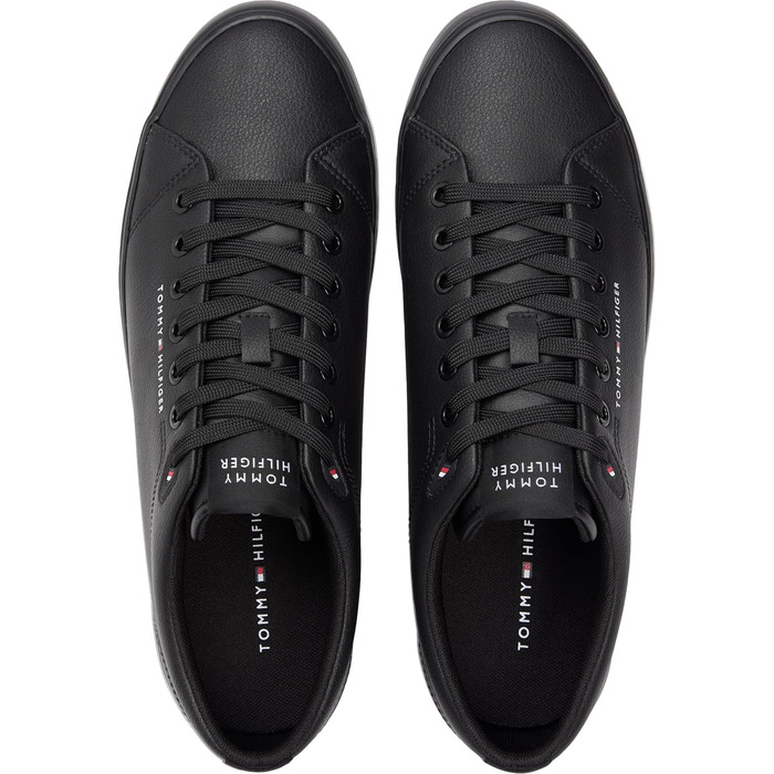 Чоловічі шкіряні кросівки Tommy Hilfiger Th Hi Vulc Core Low LTH Ii ESS (FM0FM05511), чорні, розмір 44 EU