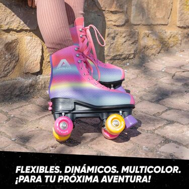 Роликові ковзани Apollo Disco Roller Quad, дитячі та дорослі, регульовані 31-42, LED, танцювальна королева