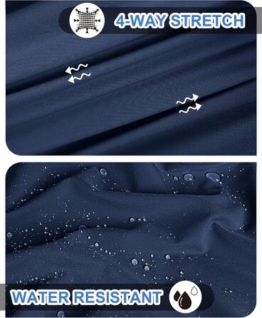 Чоловічі шорти для гольфу Outdoor Ventures UPF 50+ Stretch Dry Fit, швидкосохнучі бермуди з кишенями, темно-сині, розмір 32