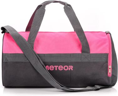 Дитяча спортивна сумка meteor 25L кругла, для спортзалу, плавання, подорожей, тренувань, рожева/сіра