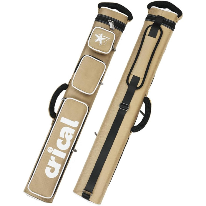 Кейс для більярдних київ CRICAL, 2 x 2 жорсткі кишені для снукеру, з штучної шкіри/оксфордської тканини, жовтий