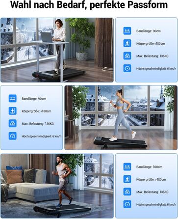 Бігова доріжка DeerRun Walking Pad з ухилом 6%, для дому та офісу, з додатком, LED-дисплеєм, пультом ДУ, до 136 кг, матово-чорна