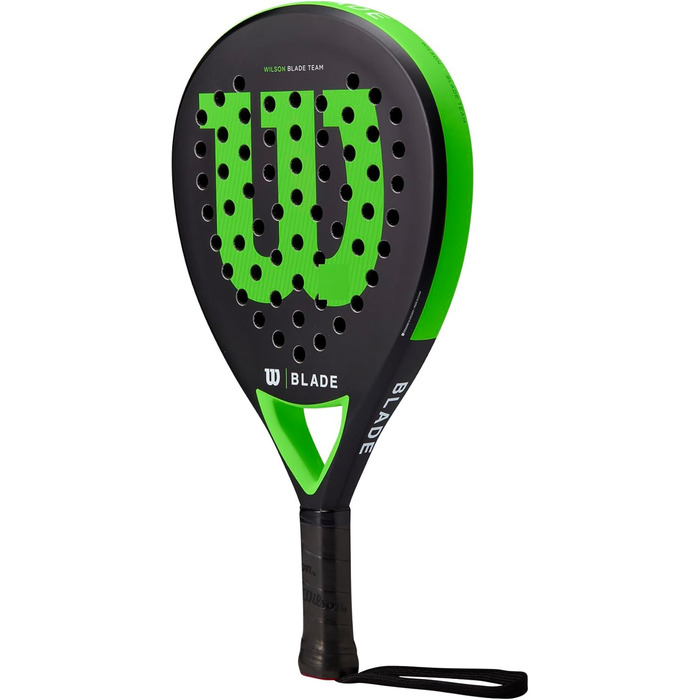 Падельна ракетка Wilson Blade Team v2, скловолокно/EVA, 370 г, чорна/неонова зелена