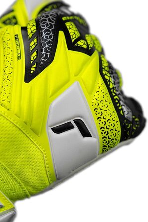 Воротарські рукавиці Reusch Attrakt Grip (жовто-срібно-чорні) для тренувань та ігор на штучному та натуральному газоні, розмір 7-11